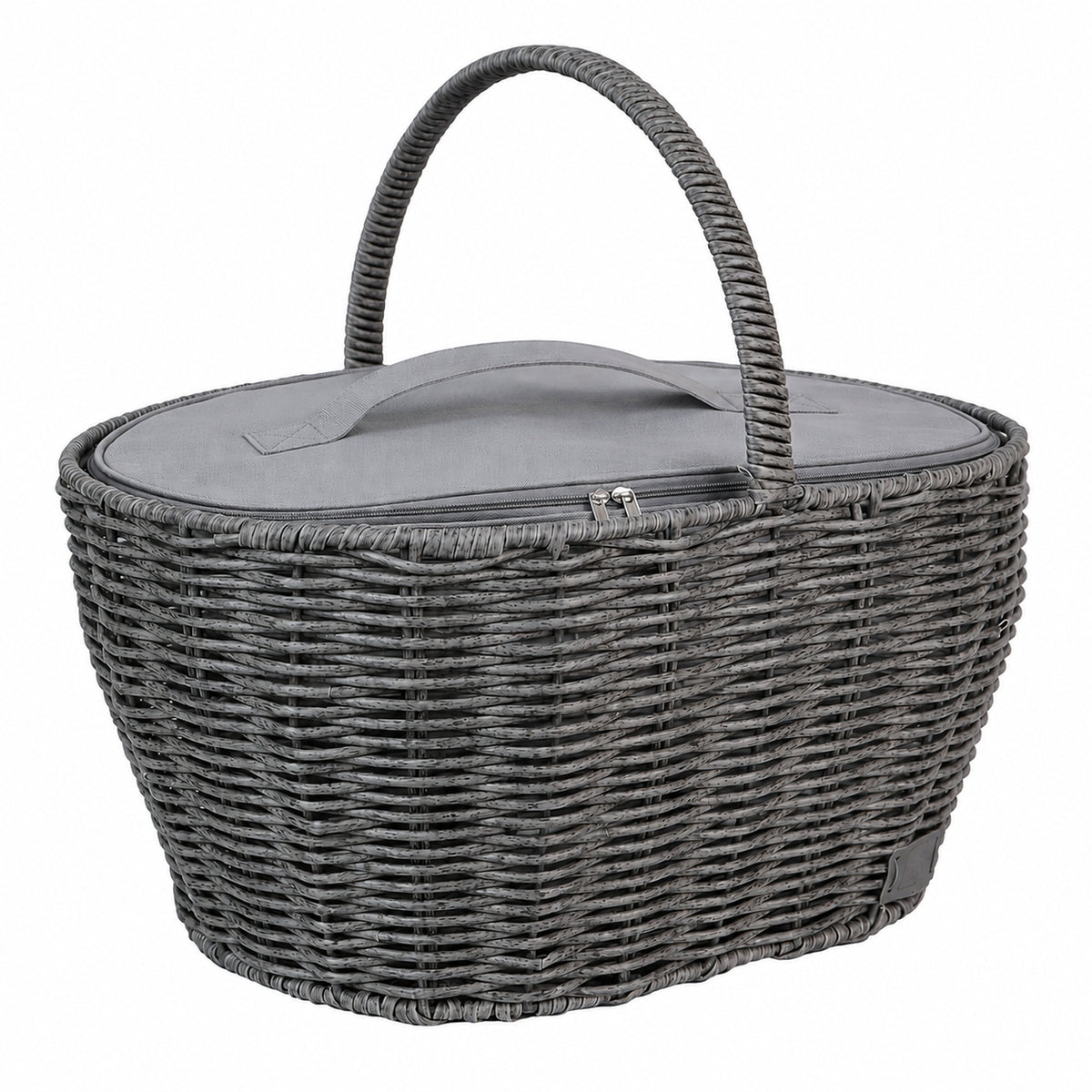 Einkaufskorb inklusive Kühltasche in Rattan-Optik