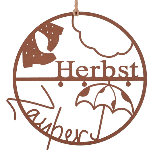 Aufhänger "Herbst Zauber" in schwarz oder rost 25 Dia