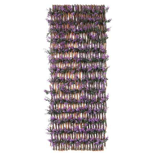 Sichtschutz aus Weide mit Blättern verschiedene Farben