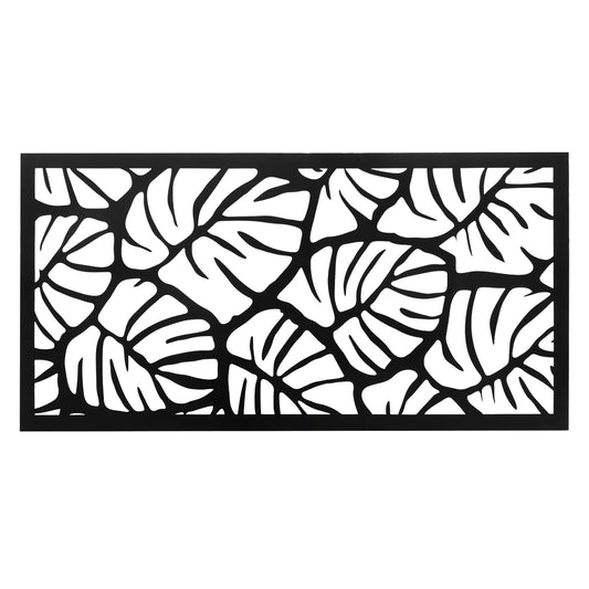 Metallbild Palmenblätter mit Haken in schwarz