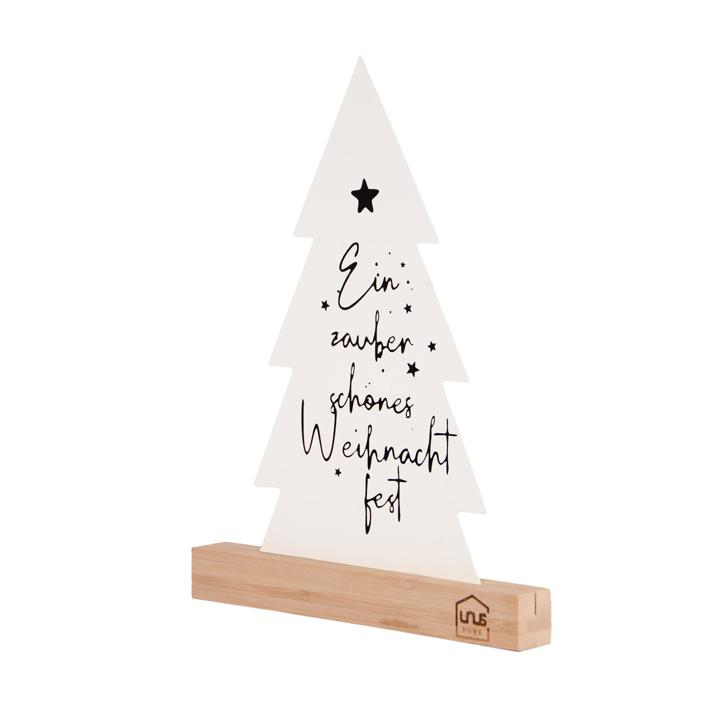 Aufsteller SilhouetteTannenbaum mit festlichem Spruch
