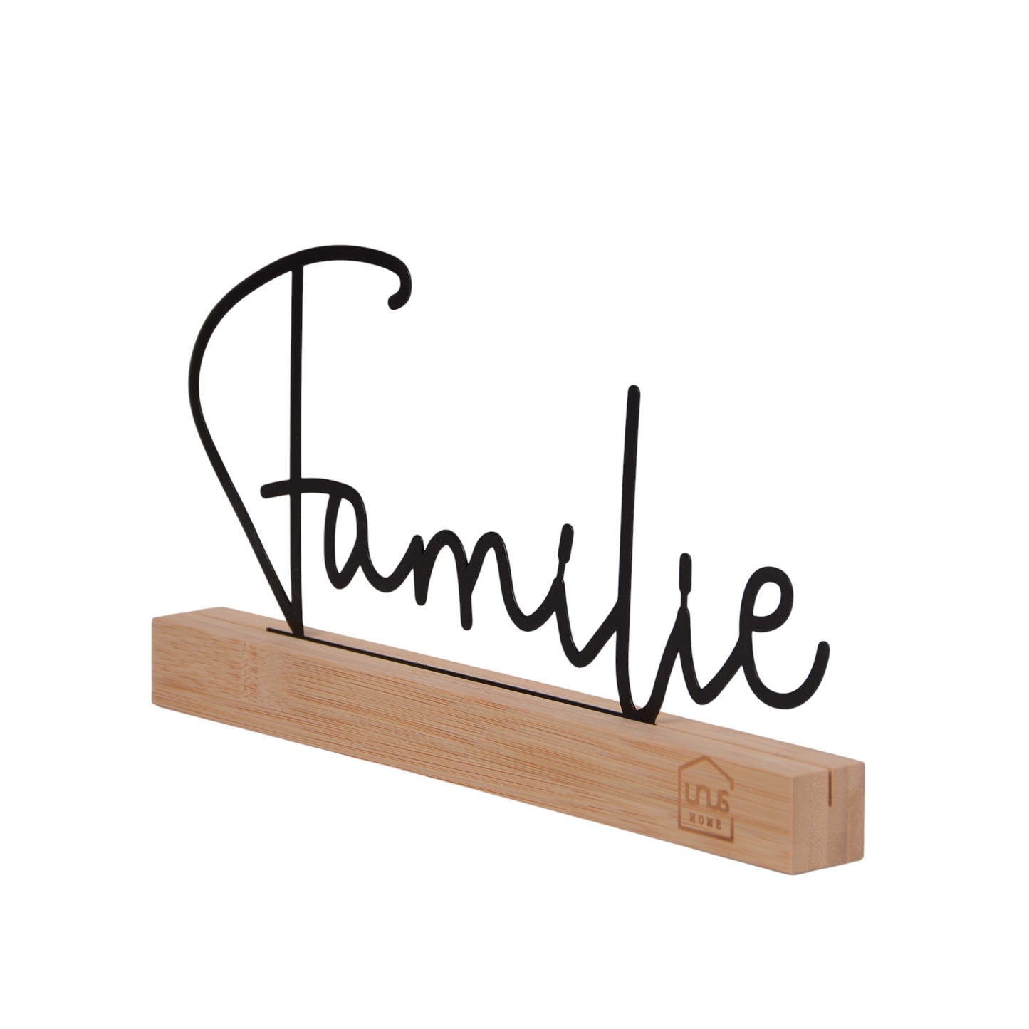 Aufsteller Schriftzug "Familie" in schwarz