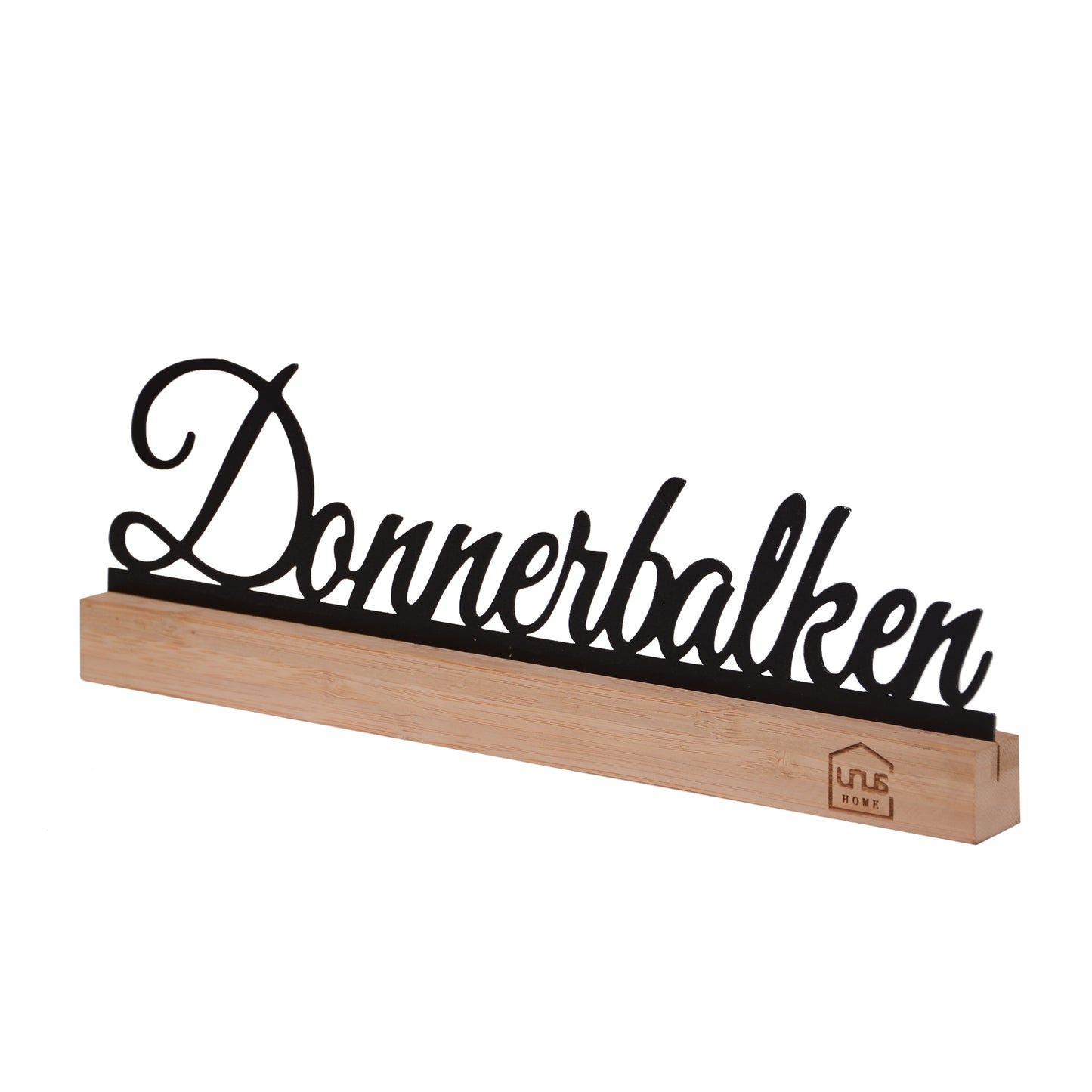 Aufsteller Schriftzug Donnerbalken schwarz
