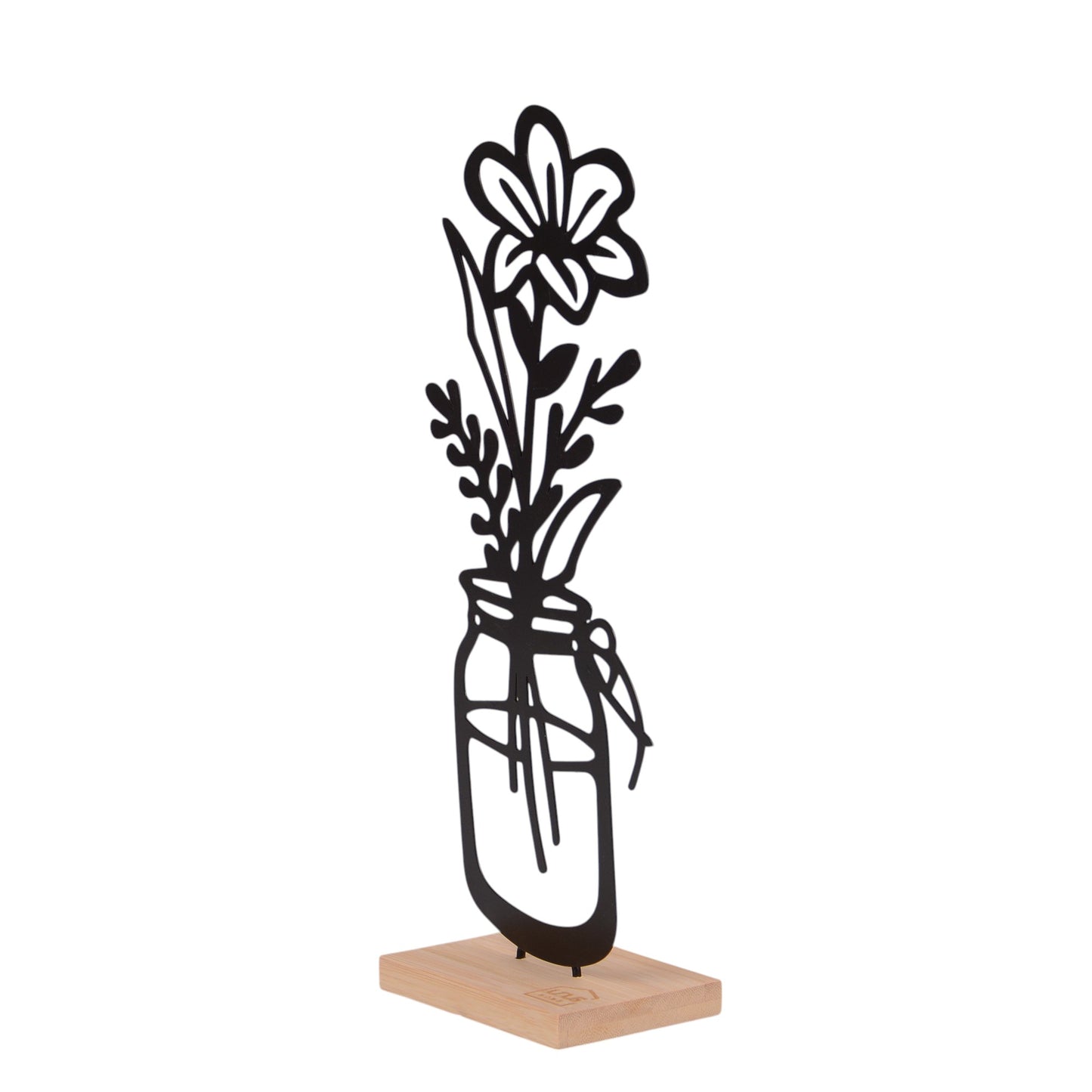 Aufsteller Vase Peonia Metall in weiß oder schwarz