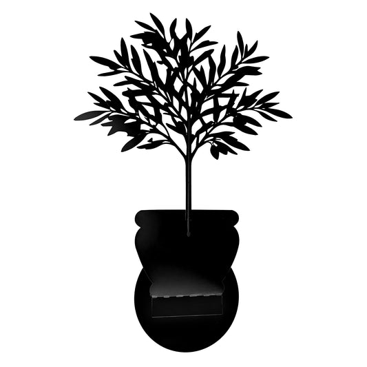 Aufsteller "Mio" Olivenbaum Silhouette Metall