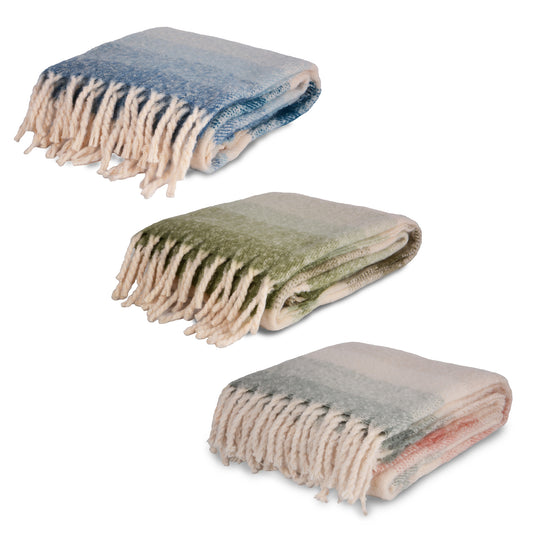 Tagesdecke mit Ombre Streifen in verschiedenen Farben