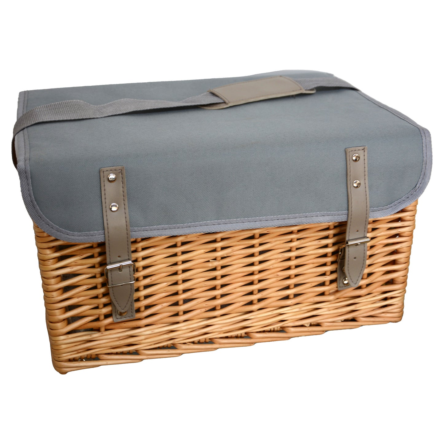 Picknickkorb 4-Personen 33-teiliges Komplettset mit Serviertisch