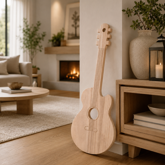 Holzgitarre "Gustav" in Natur
