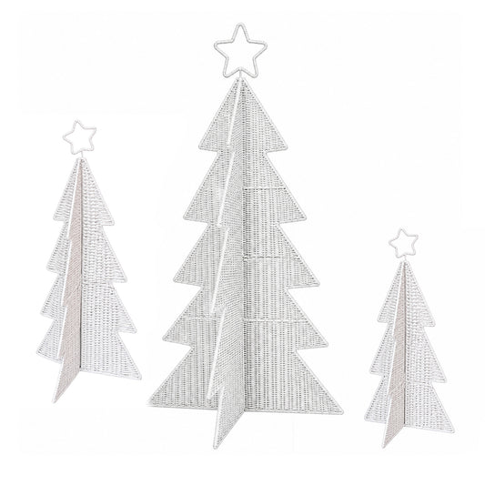 Aufsteller Tannenbaum Olaf Papiergeflecht Grün oder Weiß