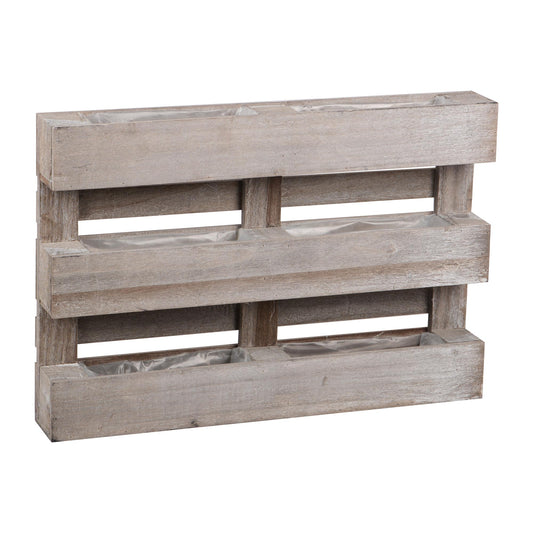 Paletten Holz 3 Reihen m Unterteilung 6 Kästen Kunststoffeinsatz