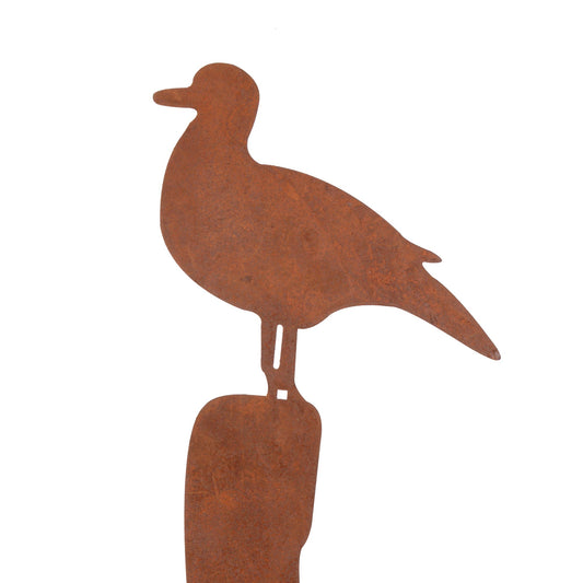 Roststecker Möwe auf Pfahl groß