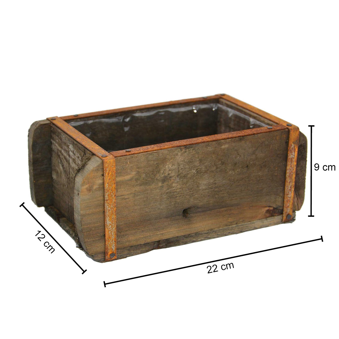 Pflanztopf Ziegelform aus Holz Natur