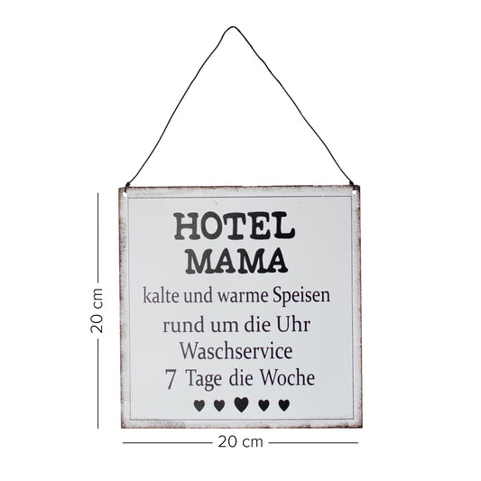 Metallschild Hotel Mama