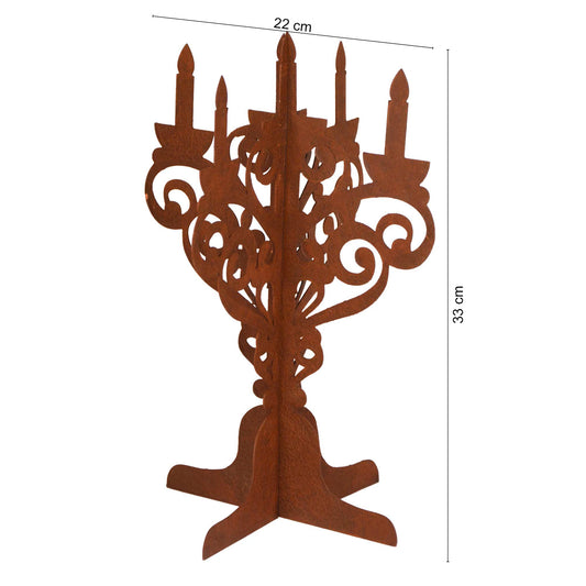 Kerzenständer Rost bestehend aus 2 Steckelementen