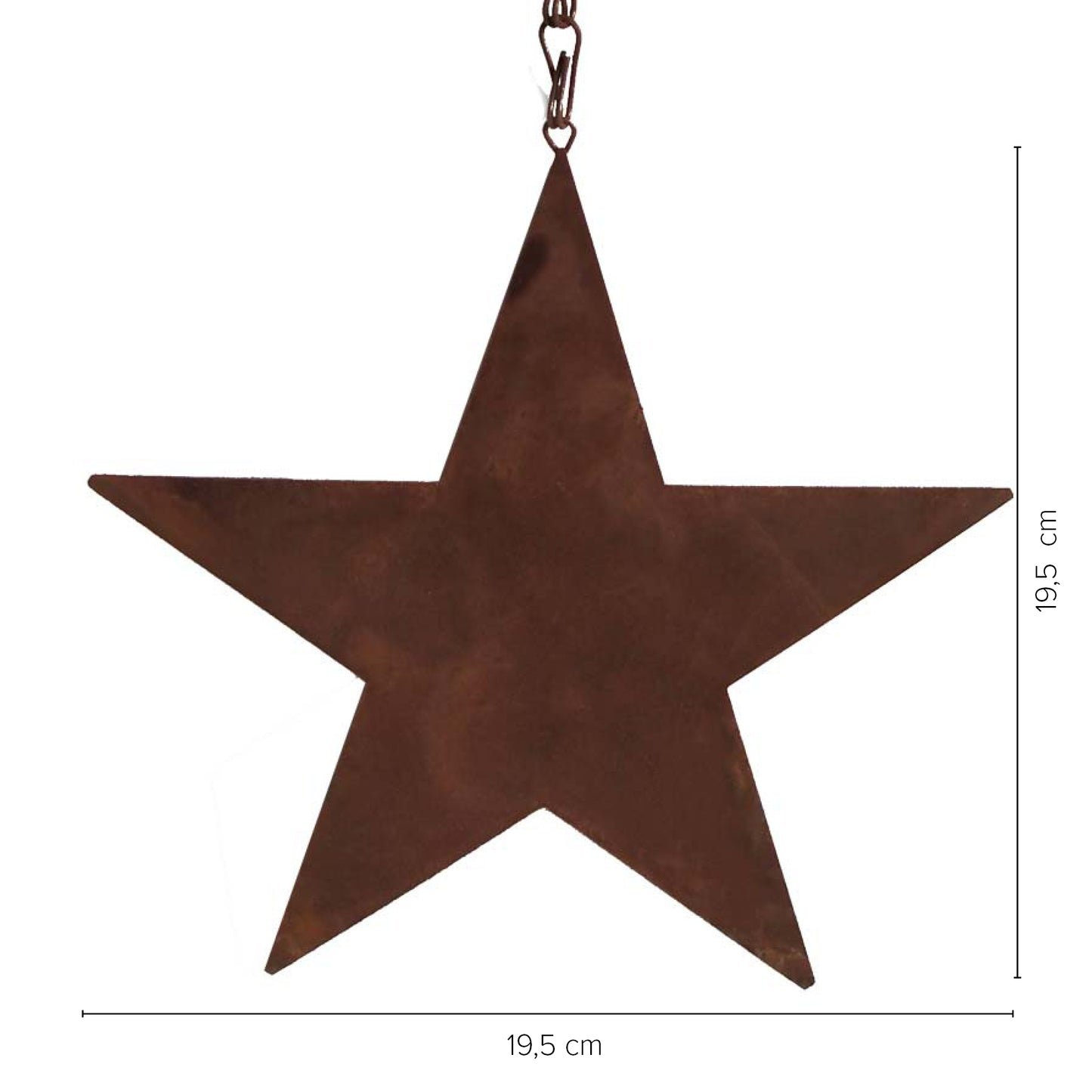Deko Stern Rost z Aufhängen m Kette