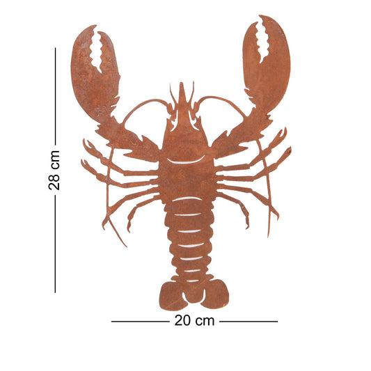 Gartenstecker Rost Hummer im 2er Set