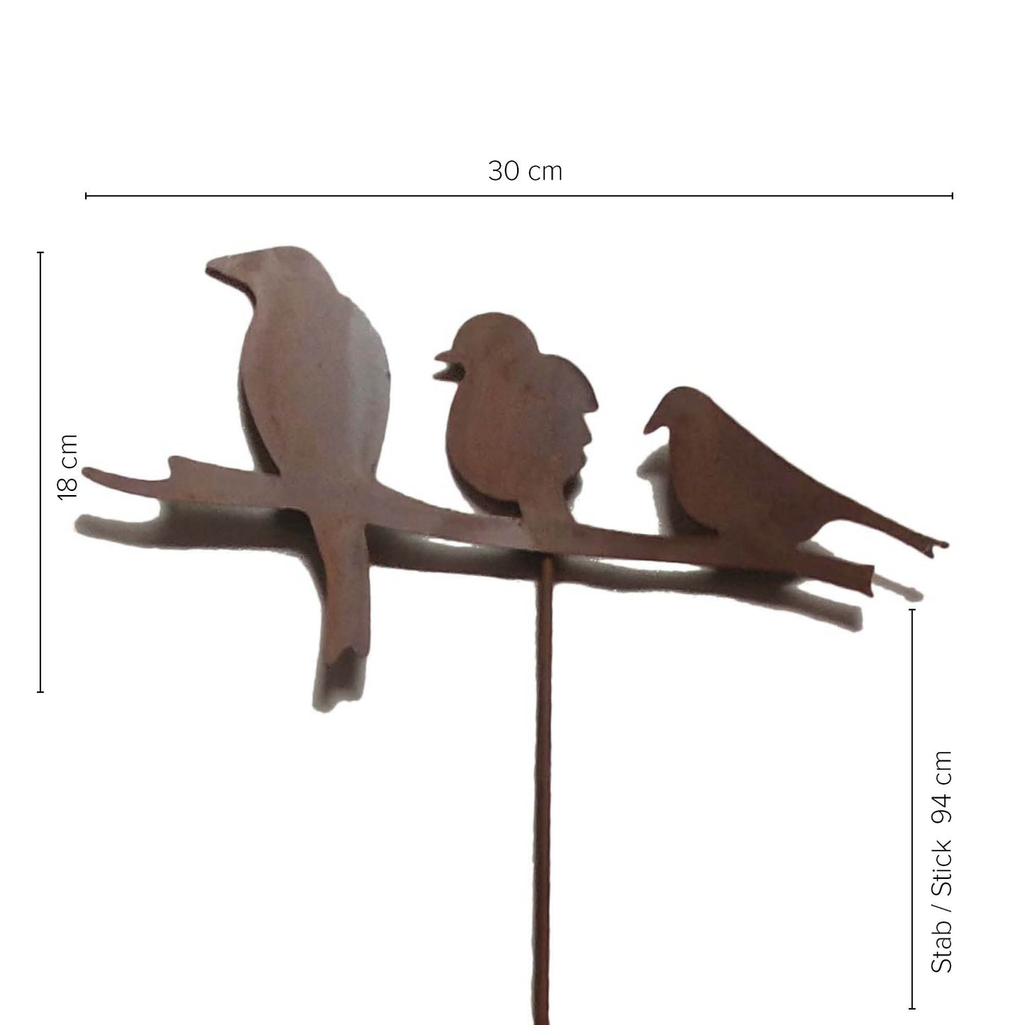 Stecker Zink 3 Vögel Rost