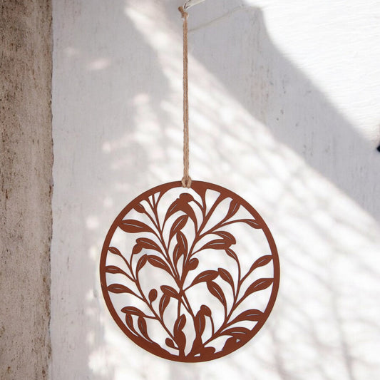 Metall-Aufhänger mit Olivenblätterornament 25cm