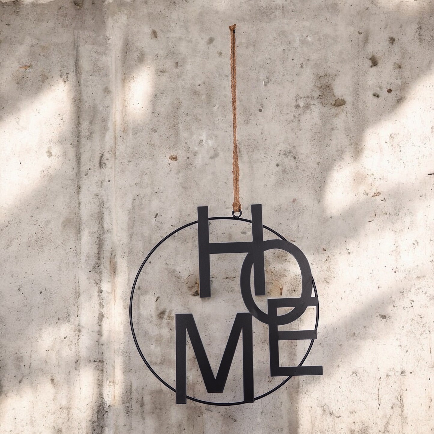 Metall-Aufhänger mit Schriftzug HOME 25cm