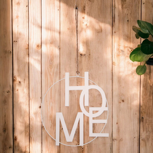 Metall-Aufhänger mit Schriftzug HOME 25cm