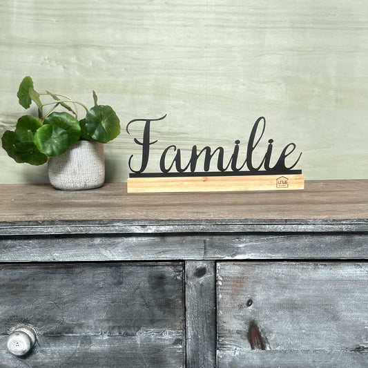 Aufsteller Schriftzug Sweet Home oder Familie