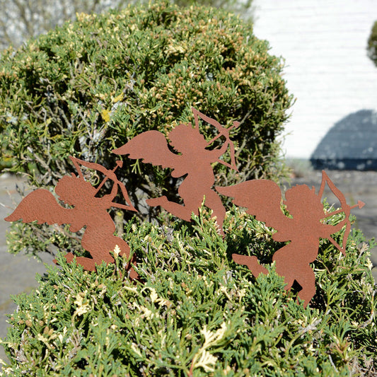 Gartenstecker Rost Amor 3er Set