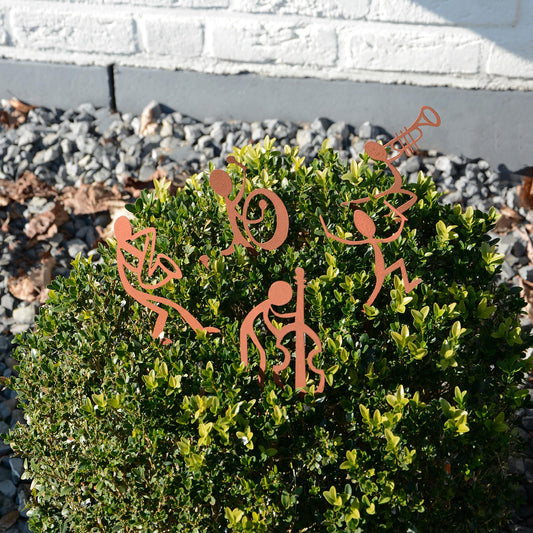 Gartenstecker Rost Musiker 5er Set