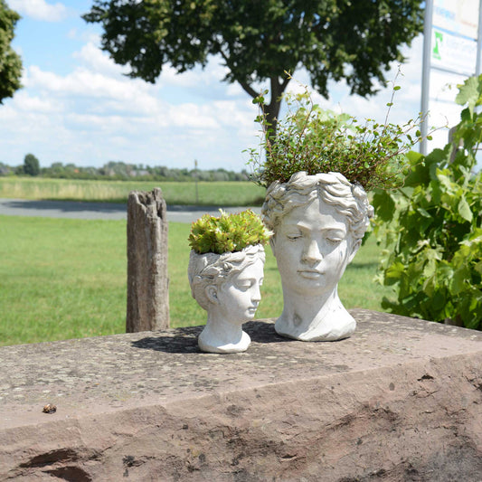 Topf Beton Frauenkopf z. bepflanzen