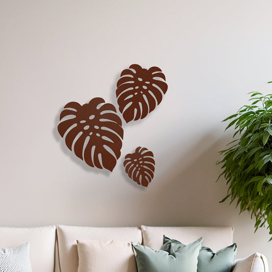 Wandaufhänger Monsterablatt 3er Set, verschiedene Farben