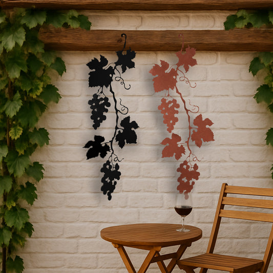 Weinrebe zum hängen in rost und schwarz