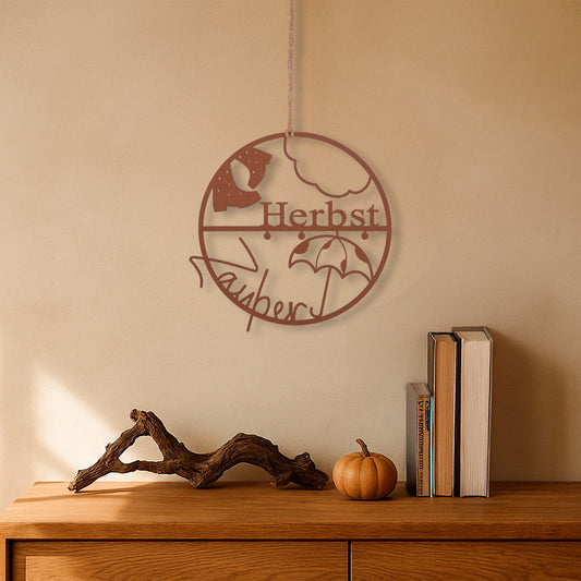 Aufhänger "Herbst Zauber" in schwarz oder rost 25 Dia
