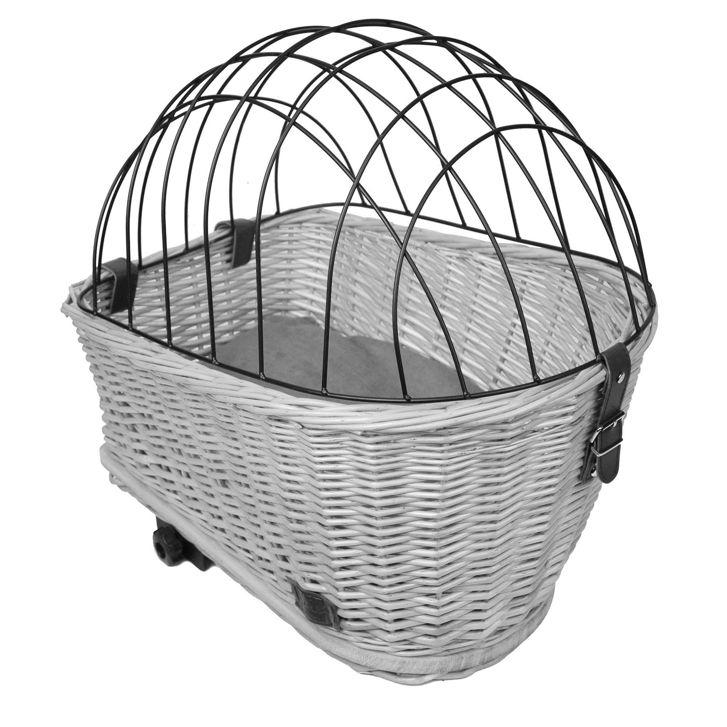 Fahrradkorb Weide Haustier für hinten oval mit Gitter