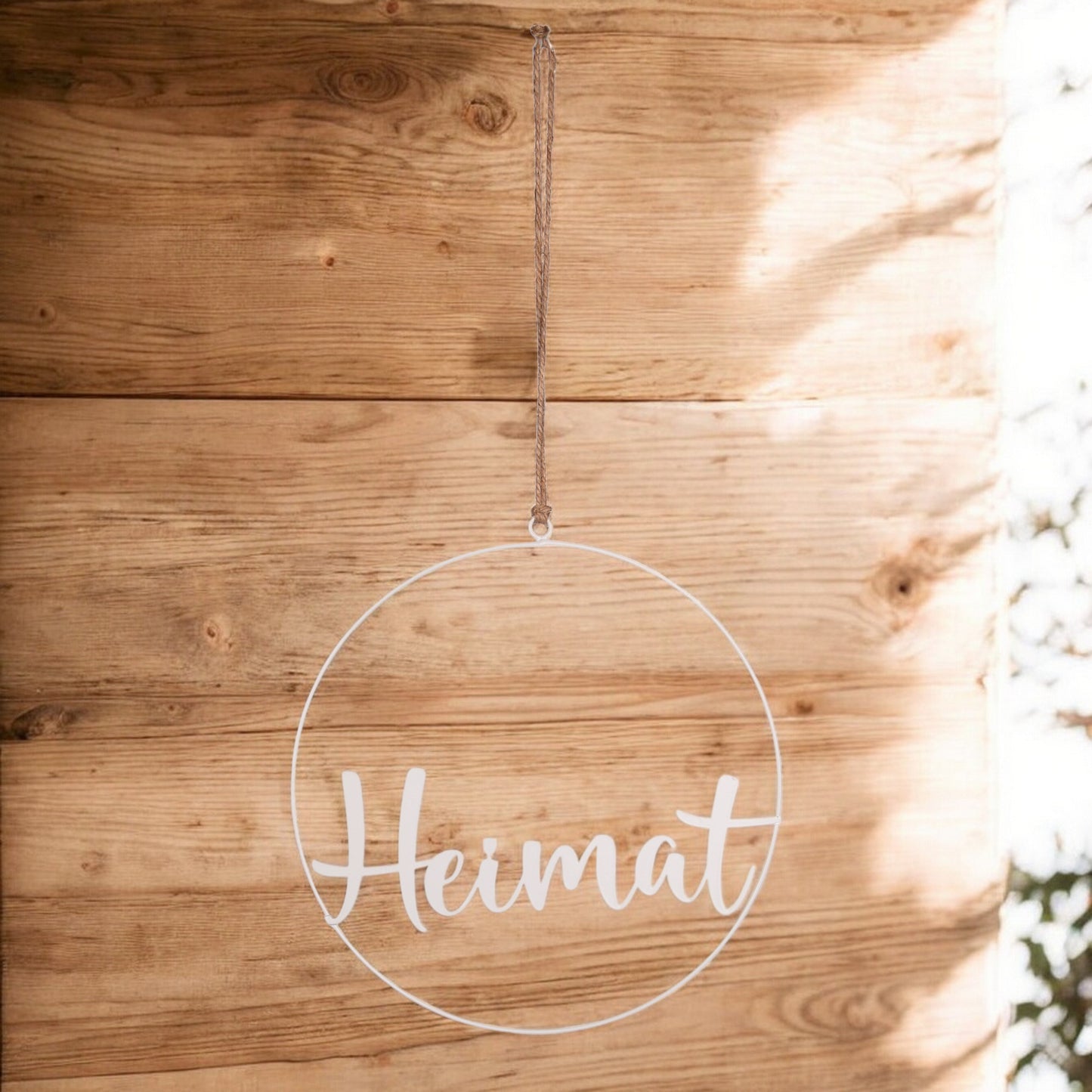 Metall-Aufhänger mit Schriftzug Heimat 25cm