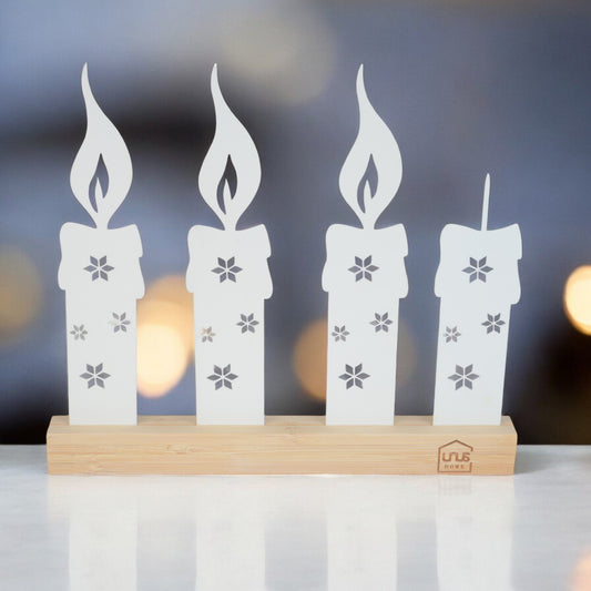 Adventskerzen-Aufsteller im Rostdesign