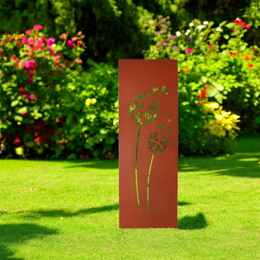 Gartenschild Rost Pusteblumen 80x28cm