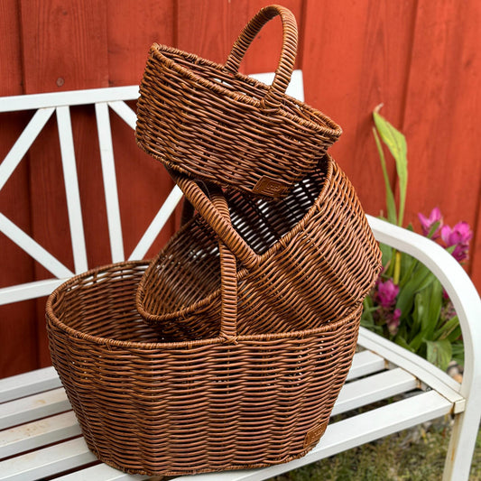 Einkaufskorb in Rattan-Optik