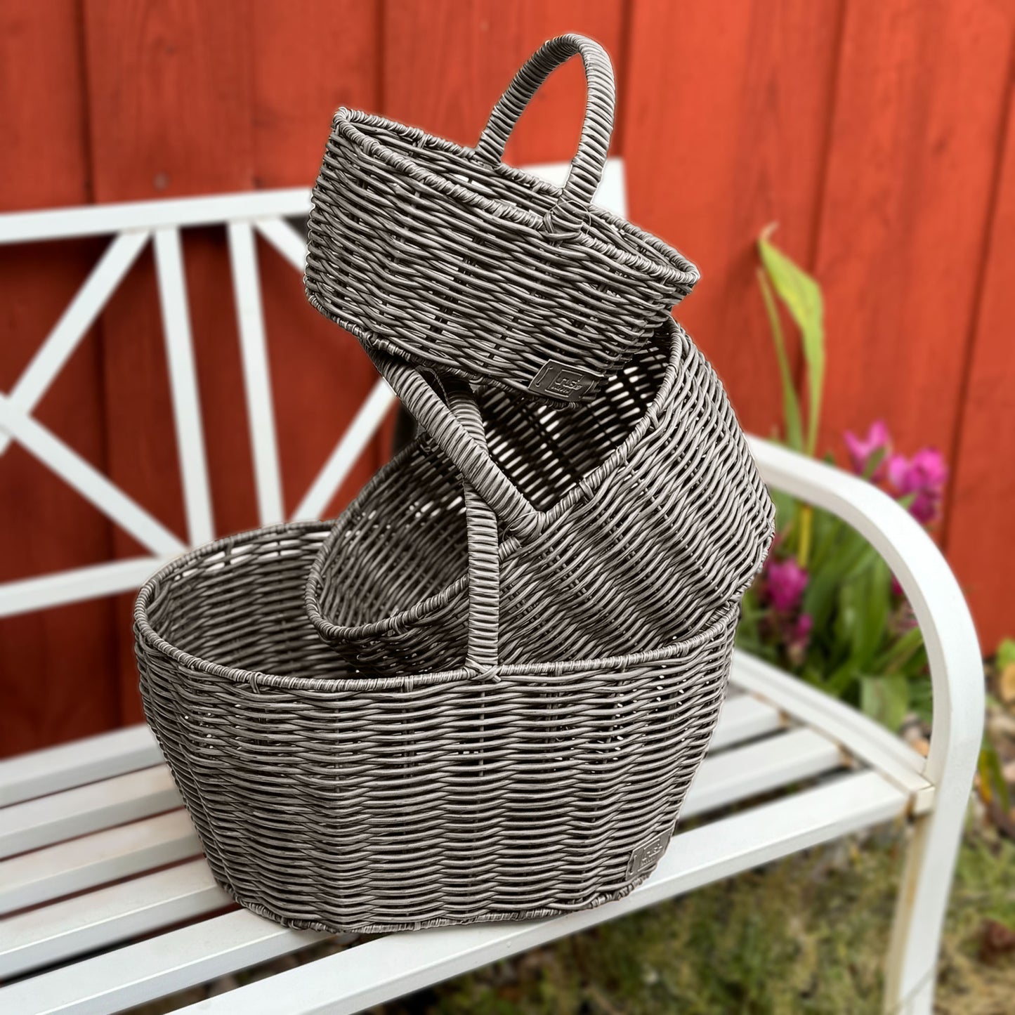 Einkaufskorb in Rattan-Optik für Kinder