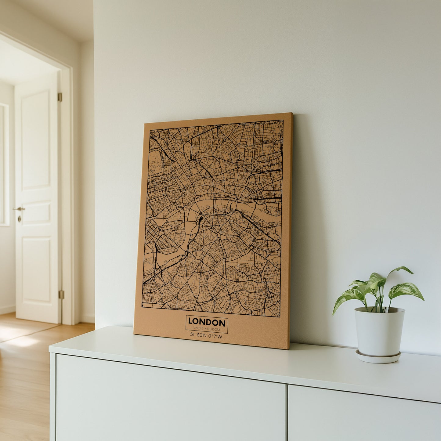 Wandbild Kork mit Stecknadeln
