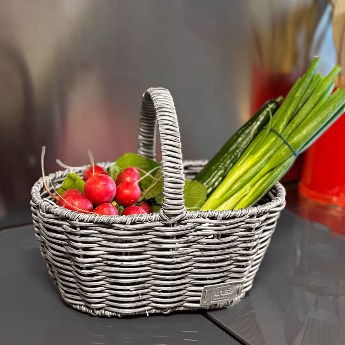 Einkaufskorb in Rattan-Optik für Kinder