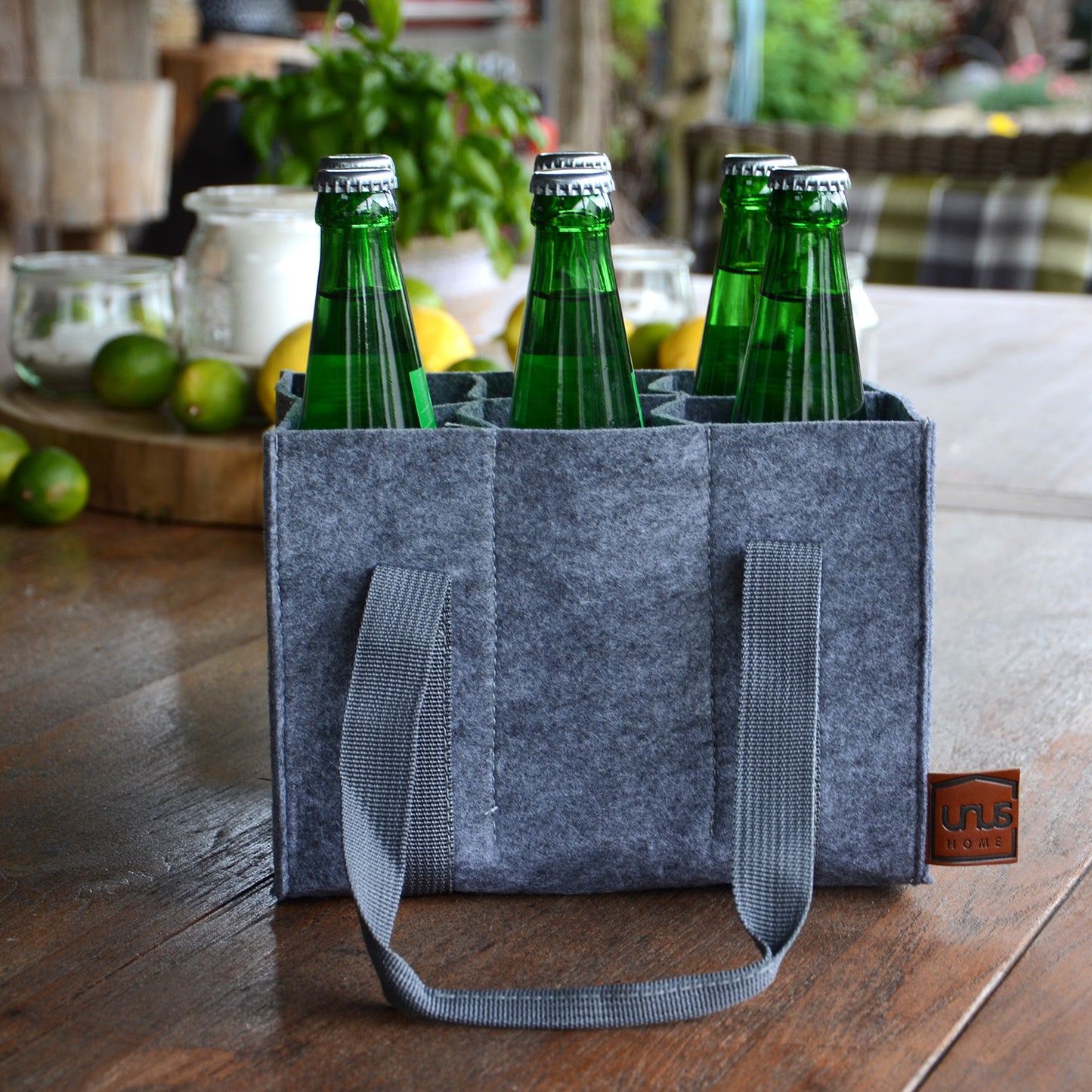 Flaschenhalter Filz für 6 Flaschen