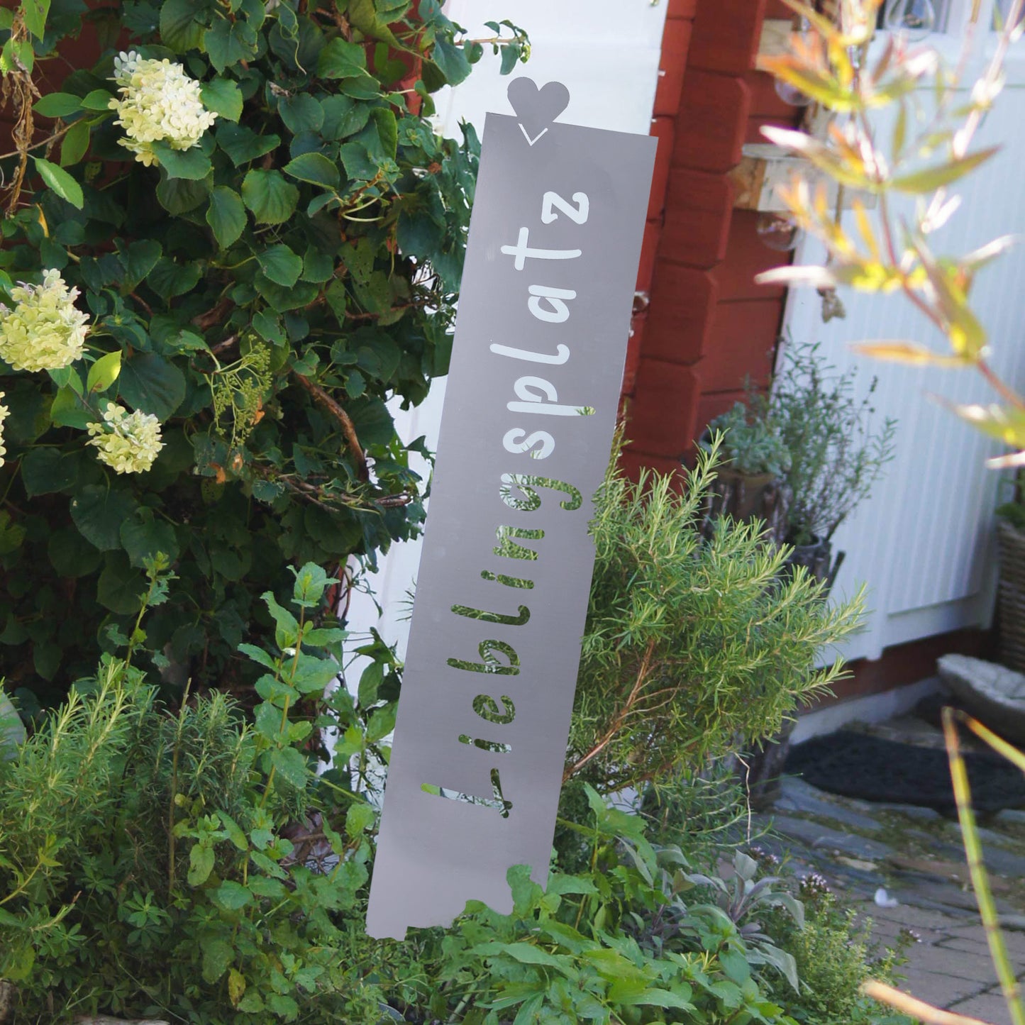 Gartenschild Lieblingsplatz 4 verschiedene Farben
