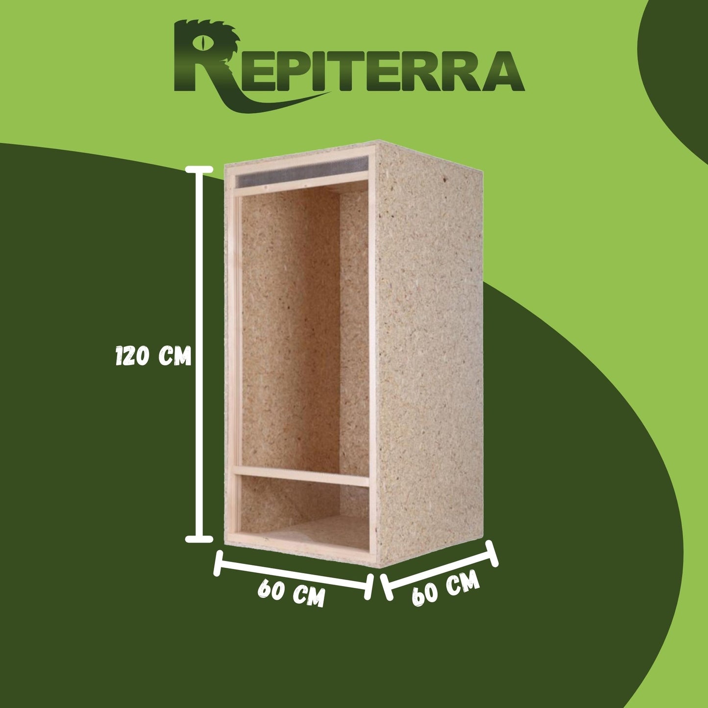 Repiterra Holz Hochterrarium Frontbelüftung 60x120x60 cm
