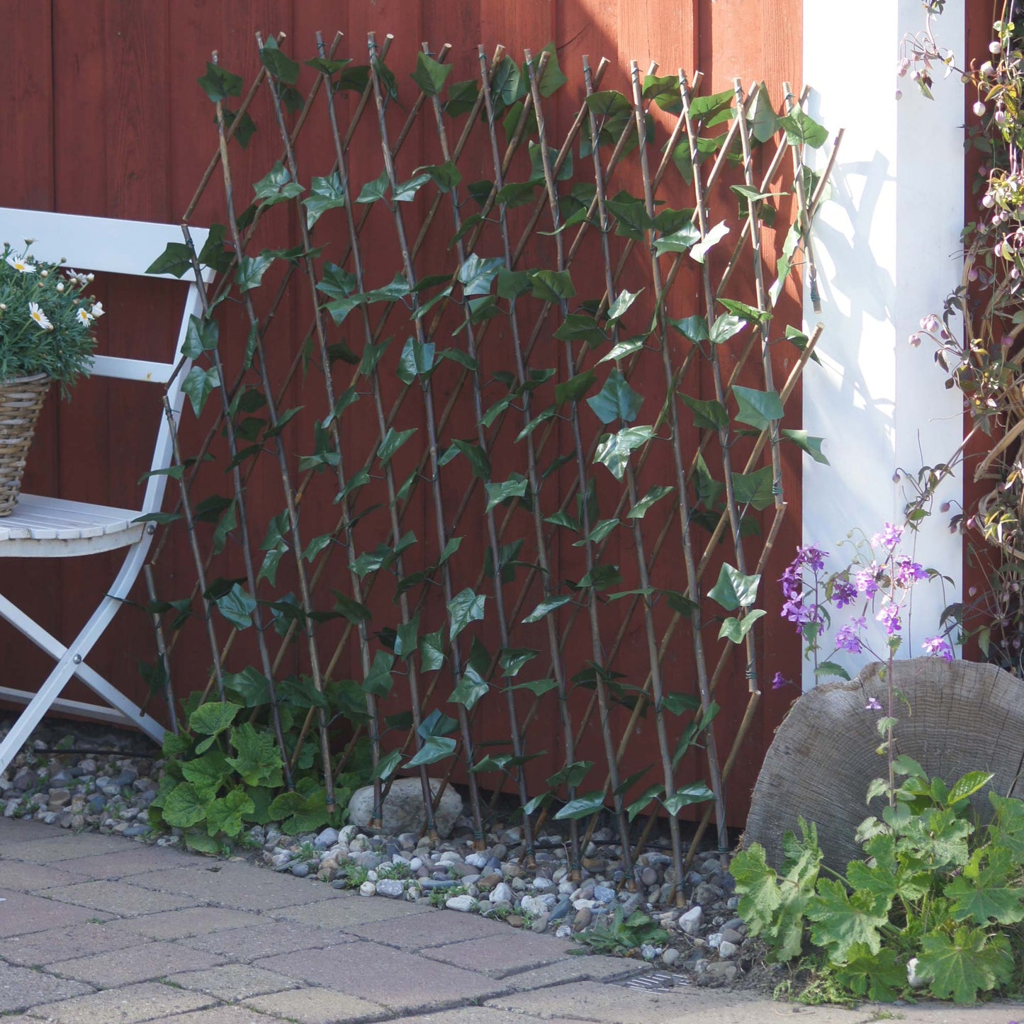 Rankgitter Weide mit Blättern dunkelgrün