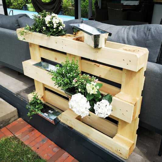 Blumenkasten Zink 38cm Kante und Bohrung Sets