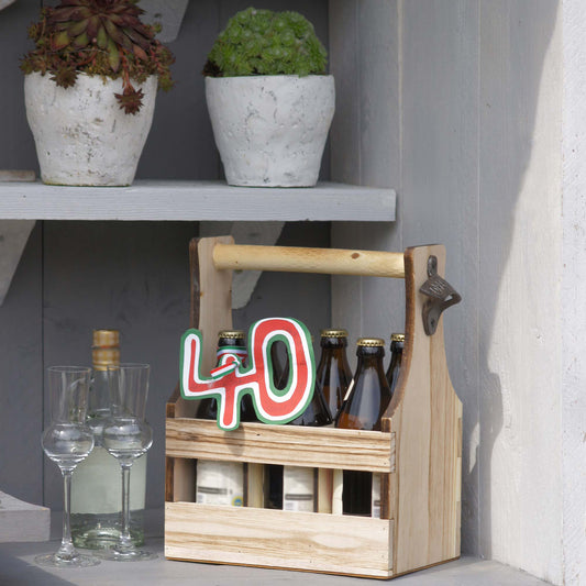 Flaschenträger Holz