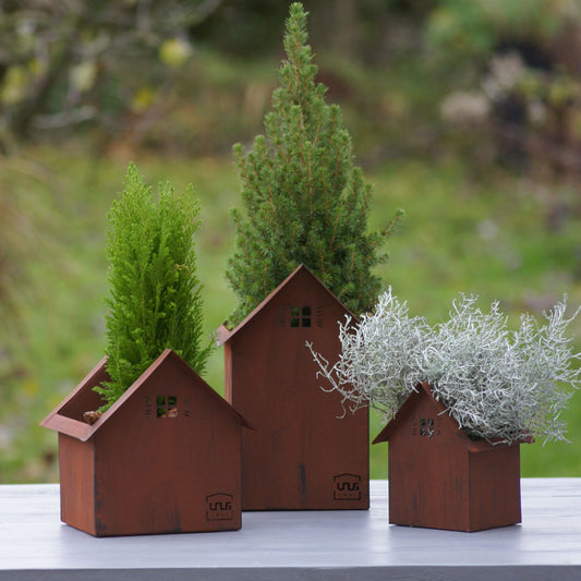 Deko-Häuser mit Gravur 3er Set