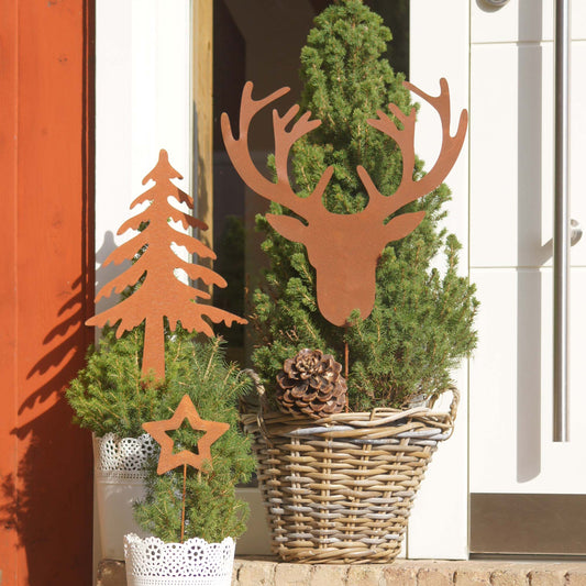 Roststecker Zink Hirschkopf