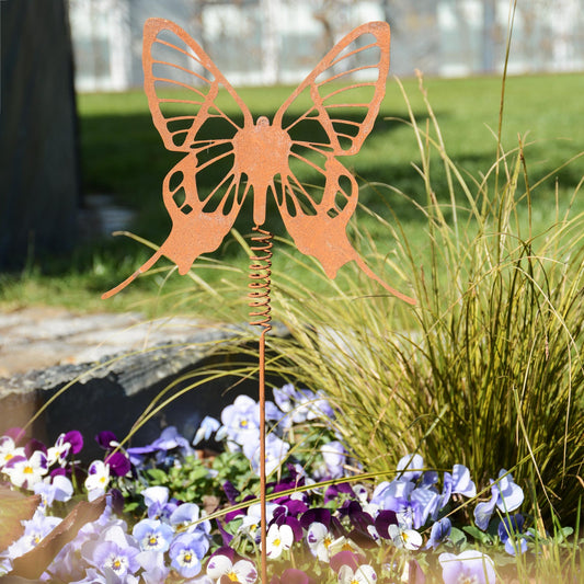 Roststecker Schmetterling mit Wackelfeder 2er Set