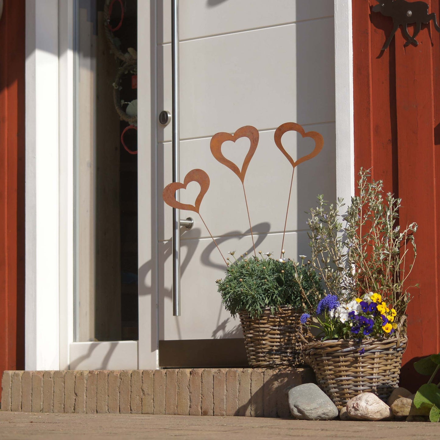 Herzstecker Rostig 3er Set