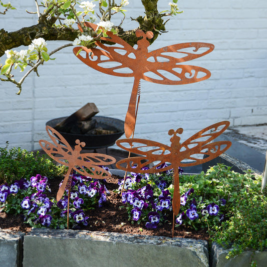 Roststecker Libelle mit Wackelfeder verschiedene Größen